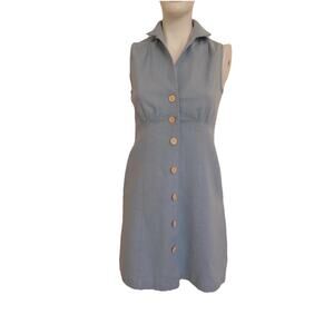 ILLA ILLA sleeveless dress linen shift open back size Small